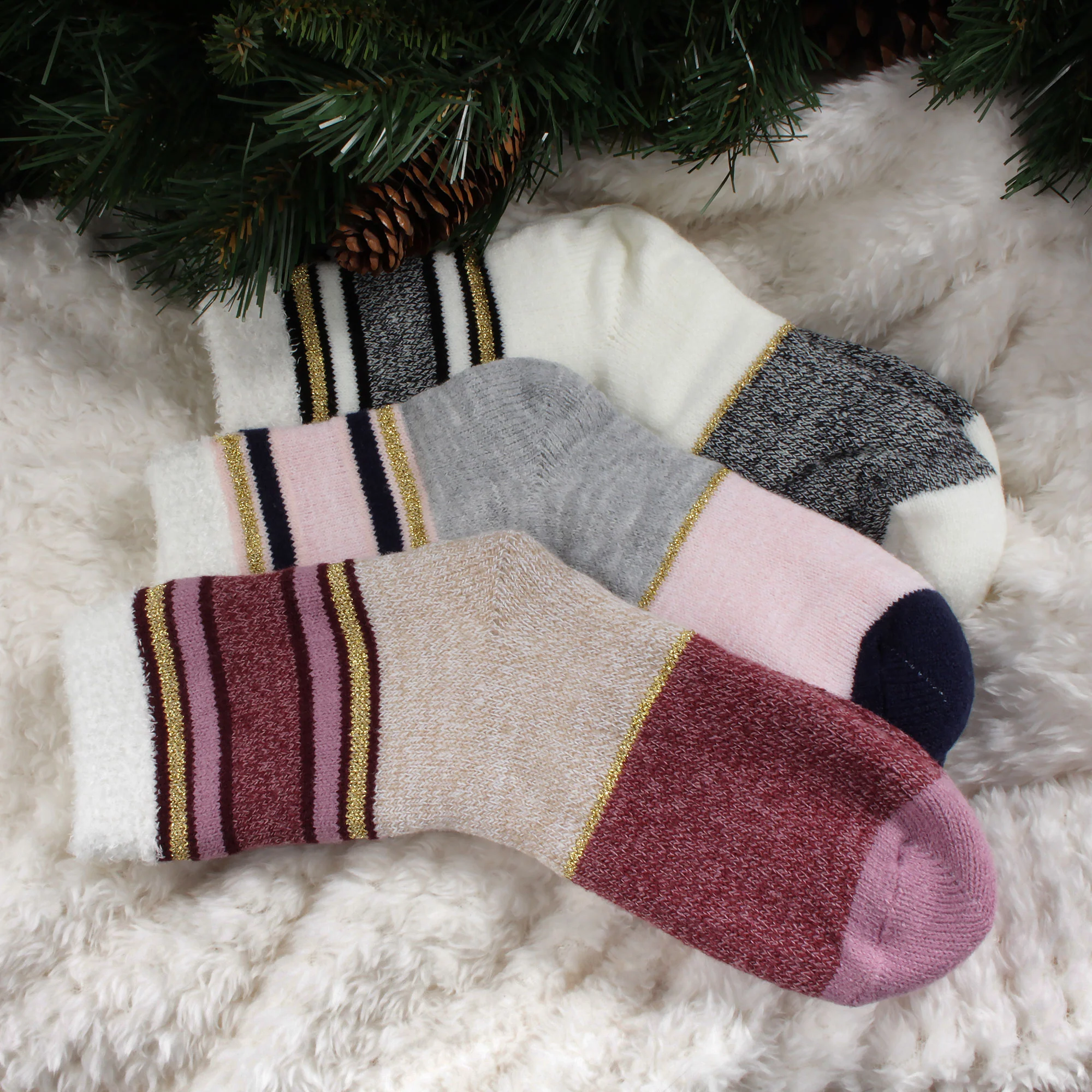 Women's Double Layer Socks - 1 Pair - Image 6