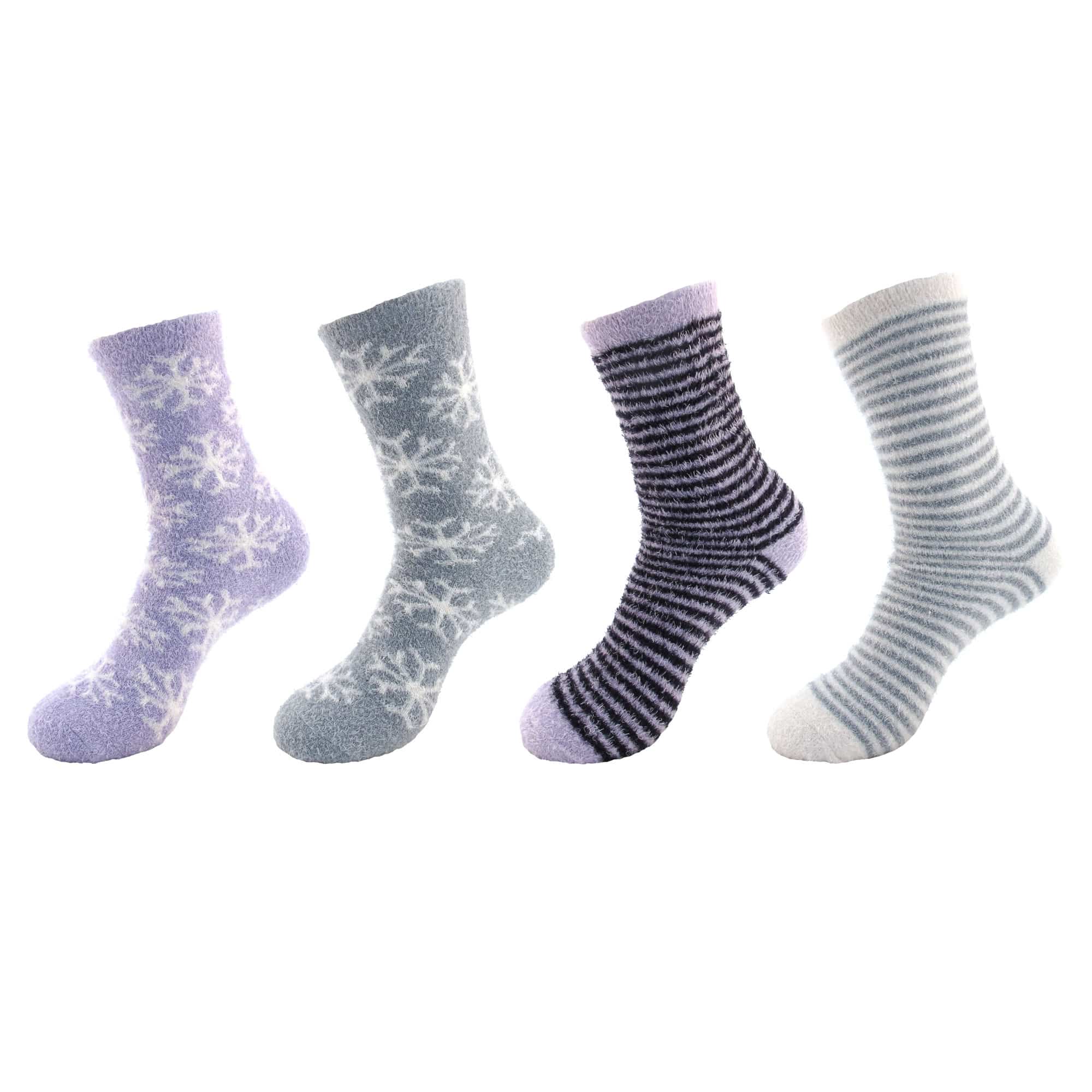 Women's Mixture of Double Layer and Feather Yarn Mid-Calf Socks - Image 8