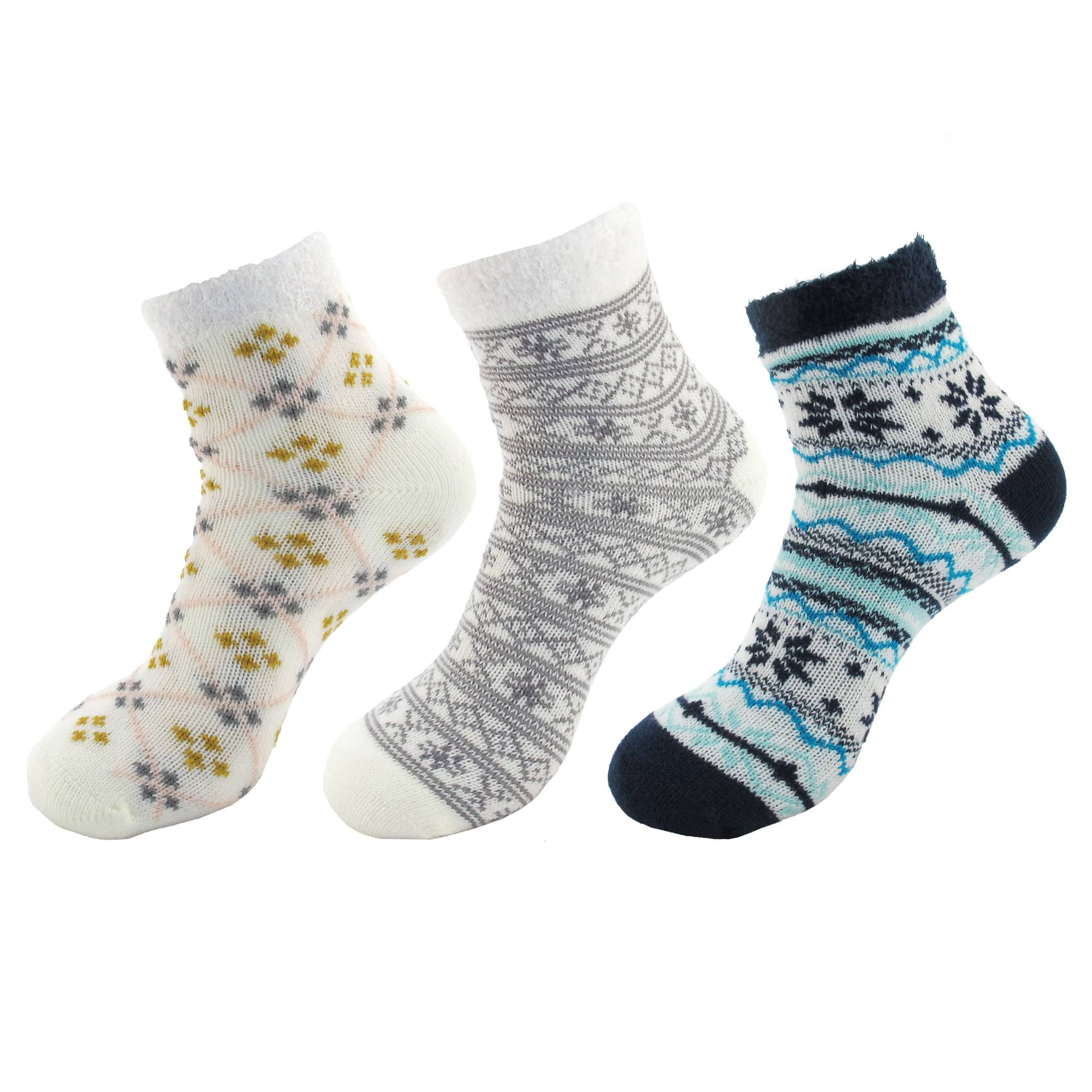 Women's Double Layer Crew Socks: 3 Pairs - Image 7
