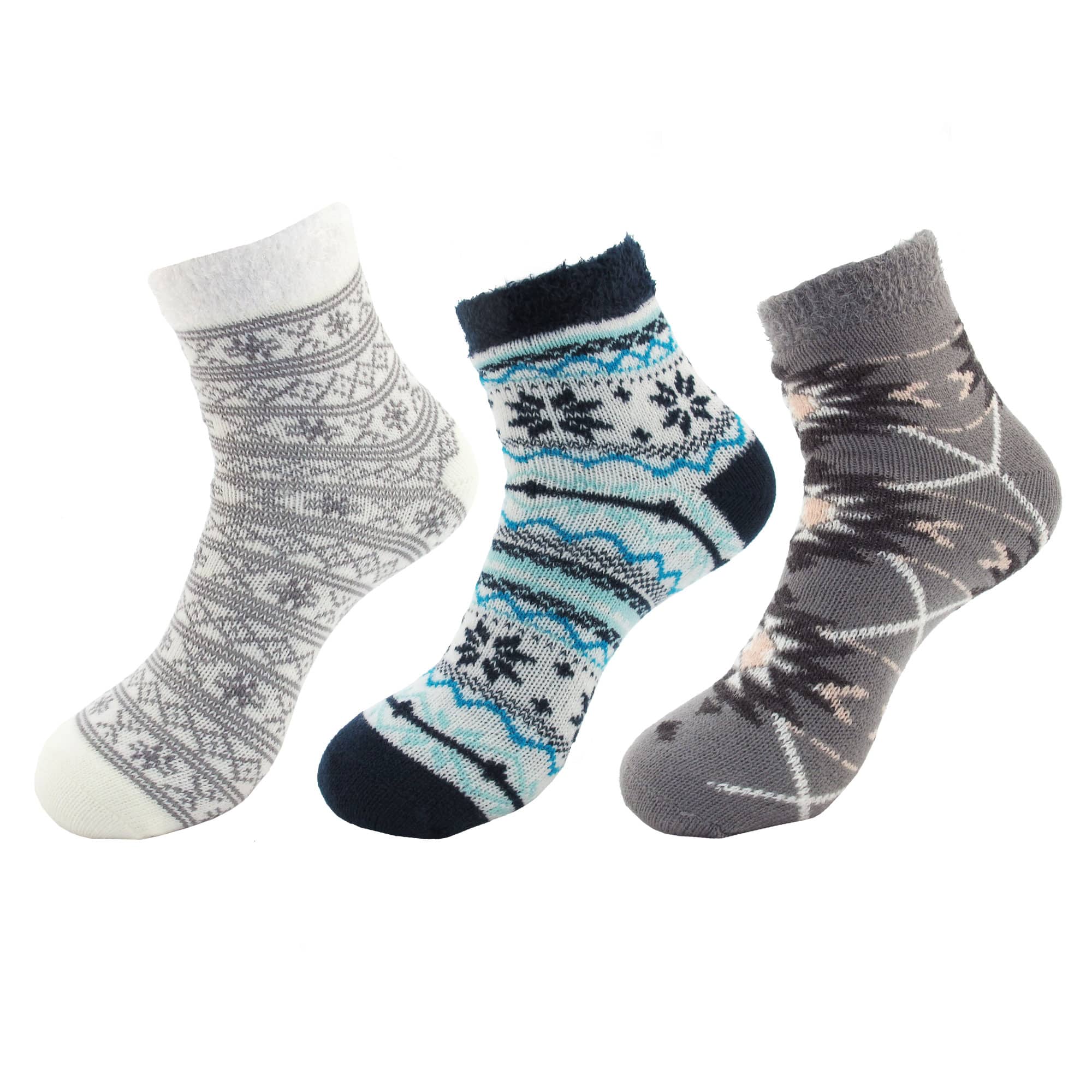 Women's Double Layer Crew Socks: 3 Pairs - Image 9