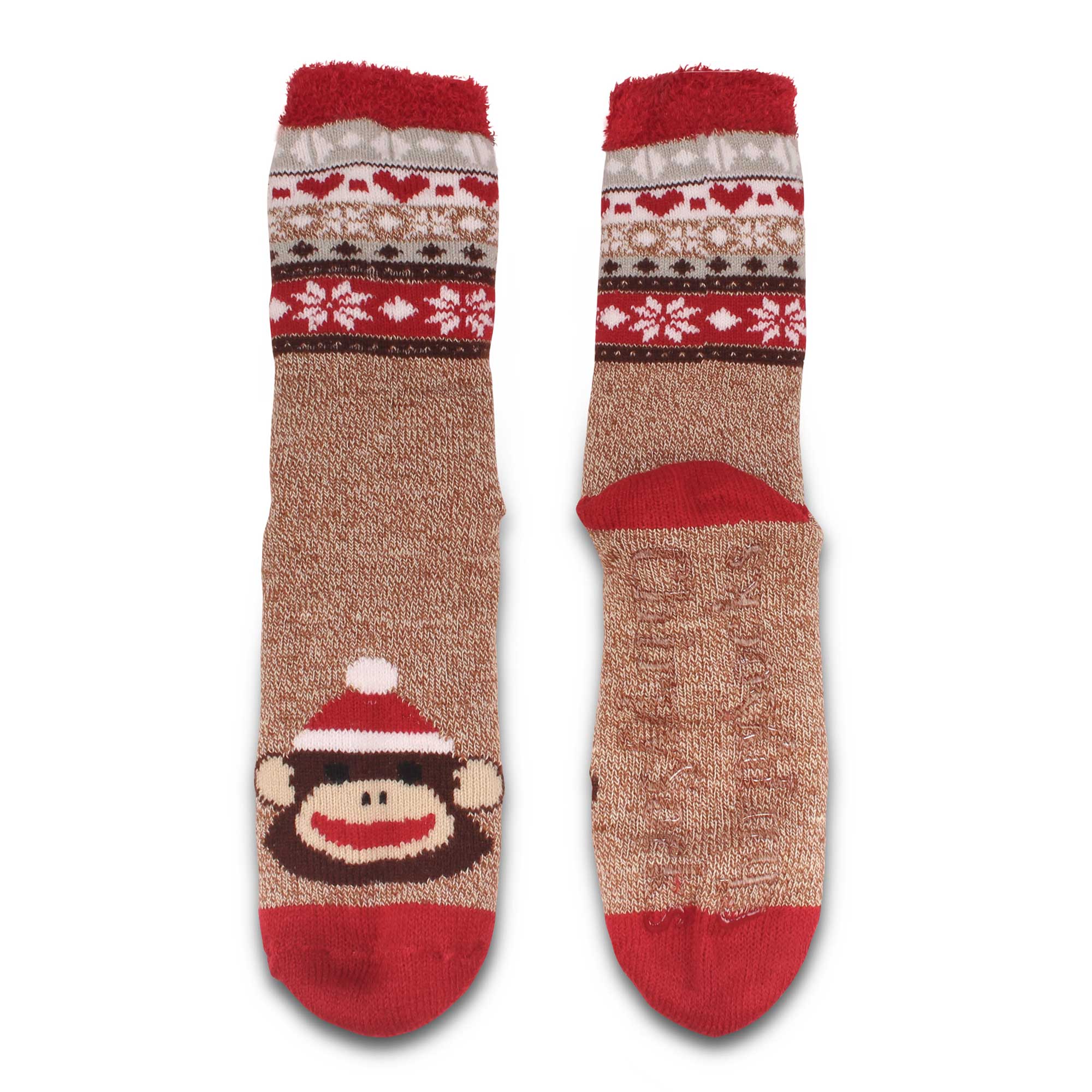 Women's Double Layer Christmas Cozy Fuzzy Cabin Animal Socks - 1 Pair - Image 4