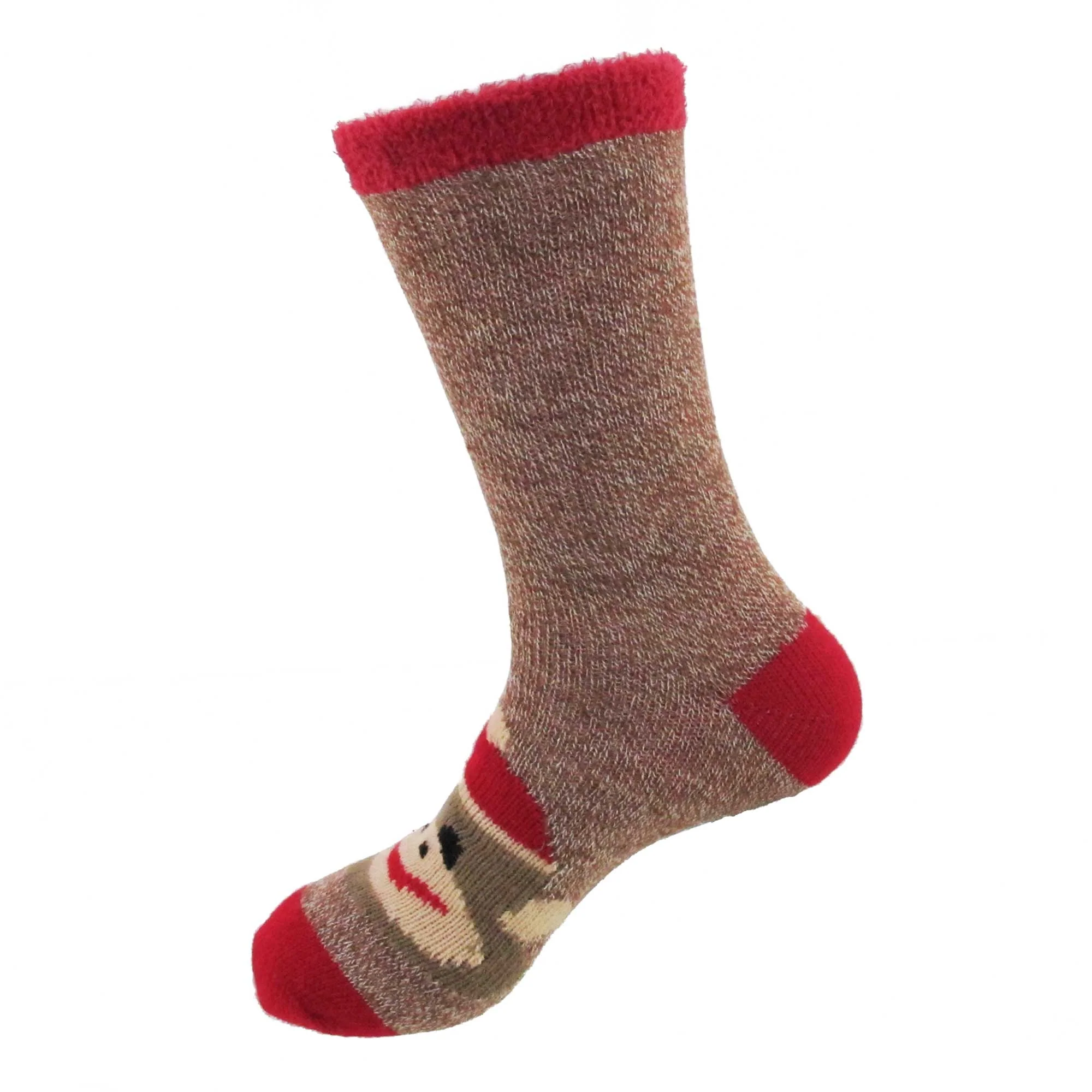 Women's Double Layer Christmas Cozy Fuzzy Cabin Animal Socks - 1 Pair - Image 5