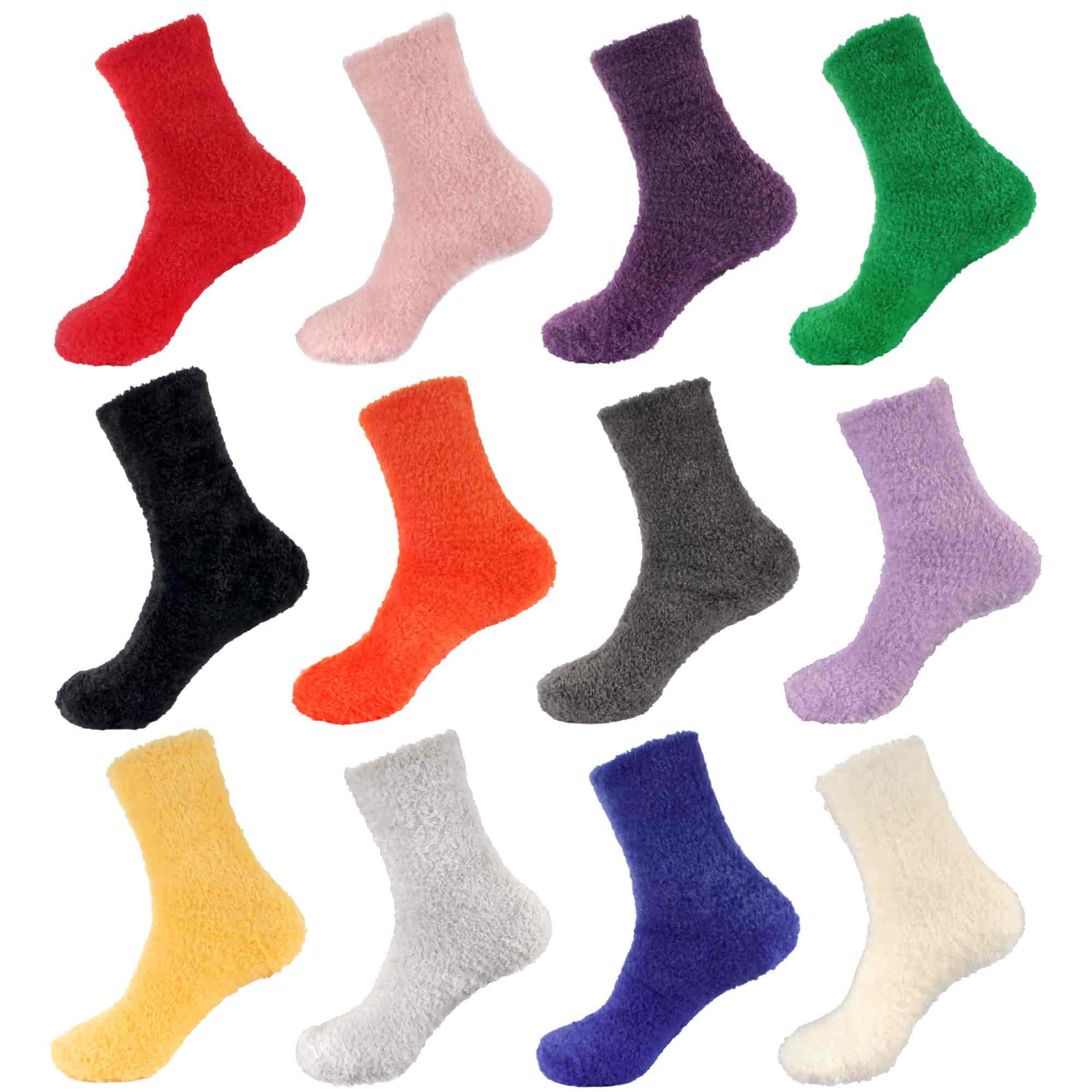 Women's Feather Light Fuzzy Socks - Image 35