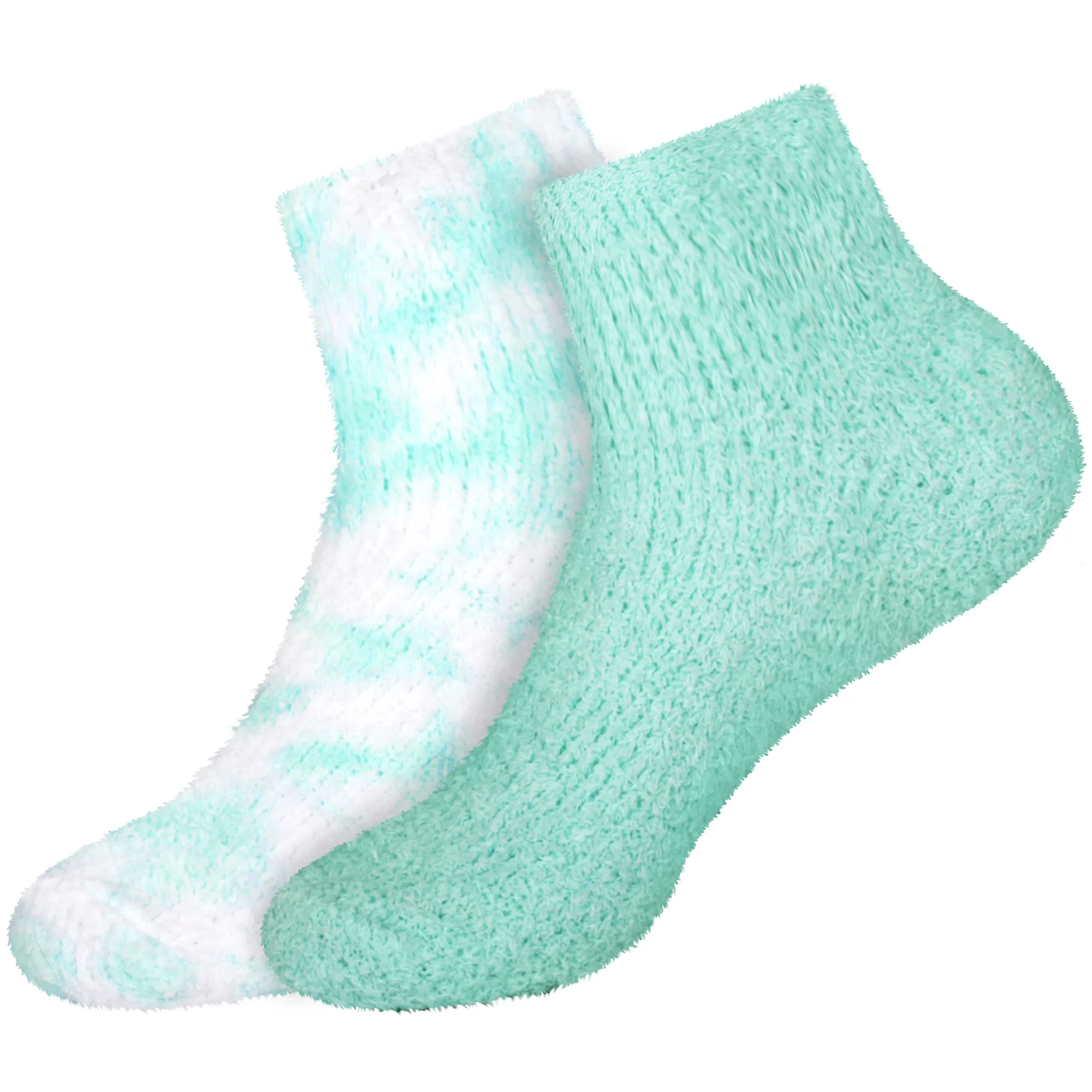 Women's Fuzzy Warm Fluffy Tie-Dye Colorful Ankle Socks - Image 6