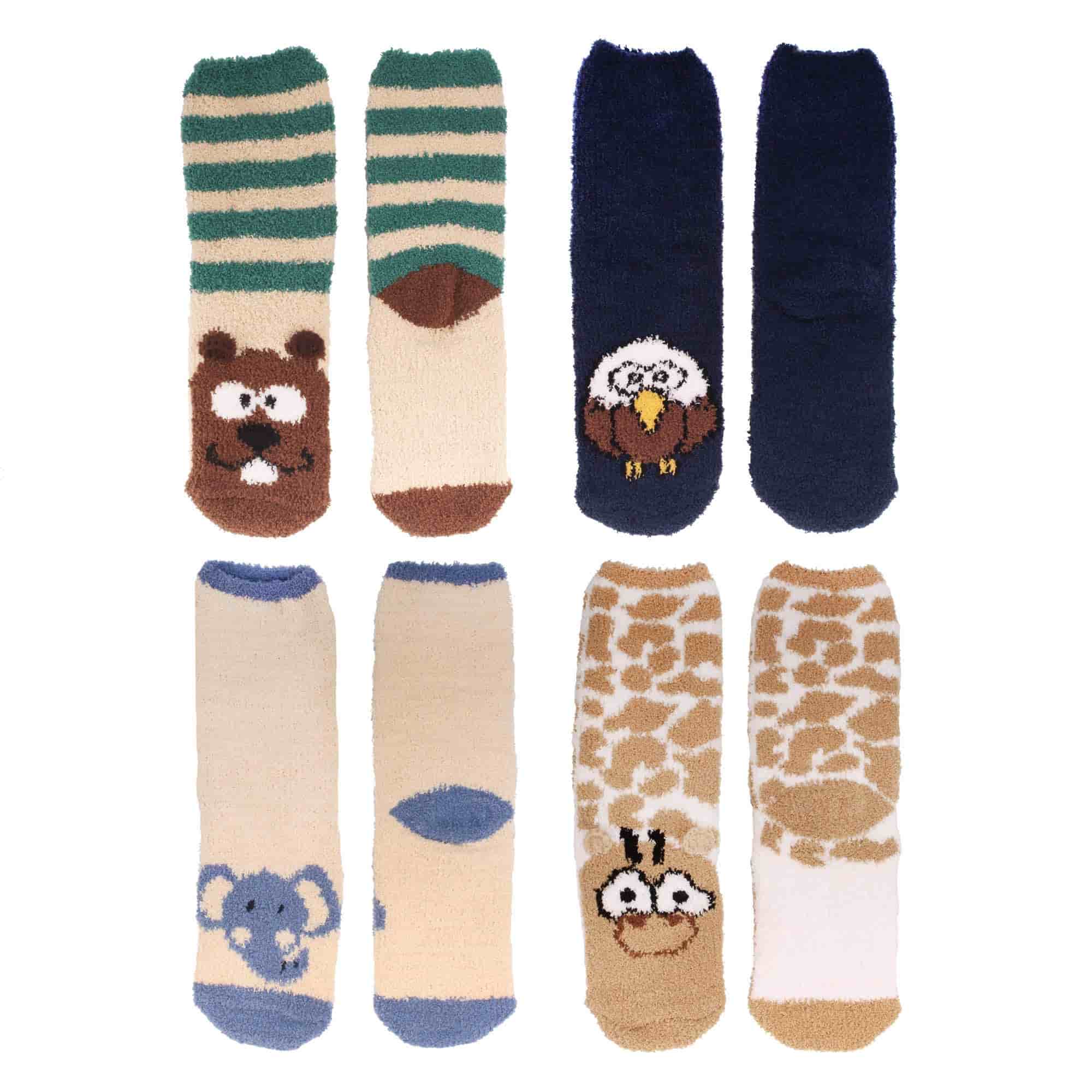 Fuzzy Cozy Animal Socks Assortment - Image 2