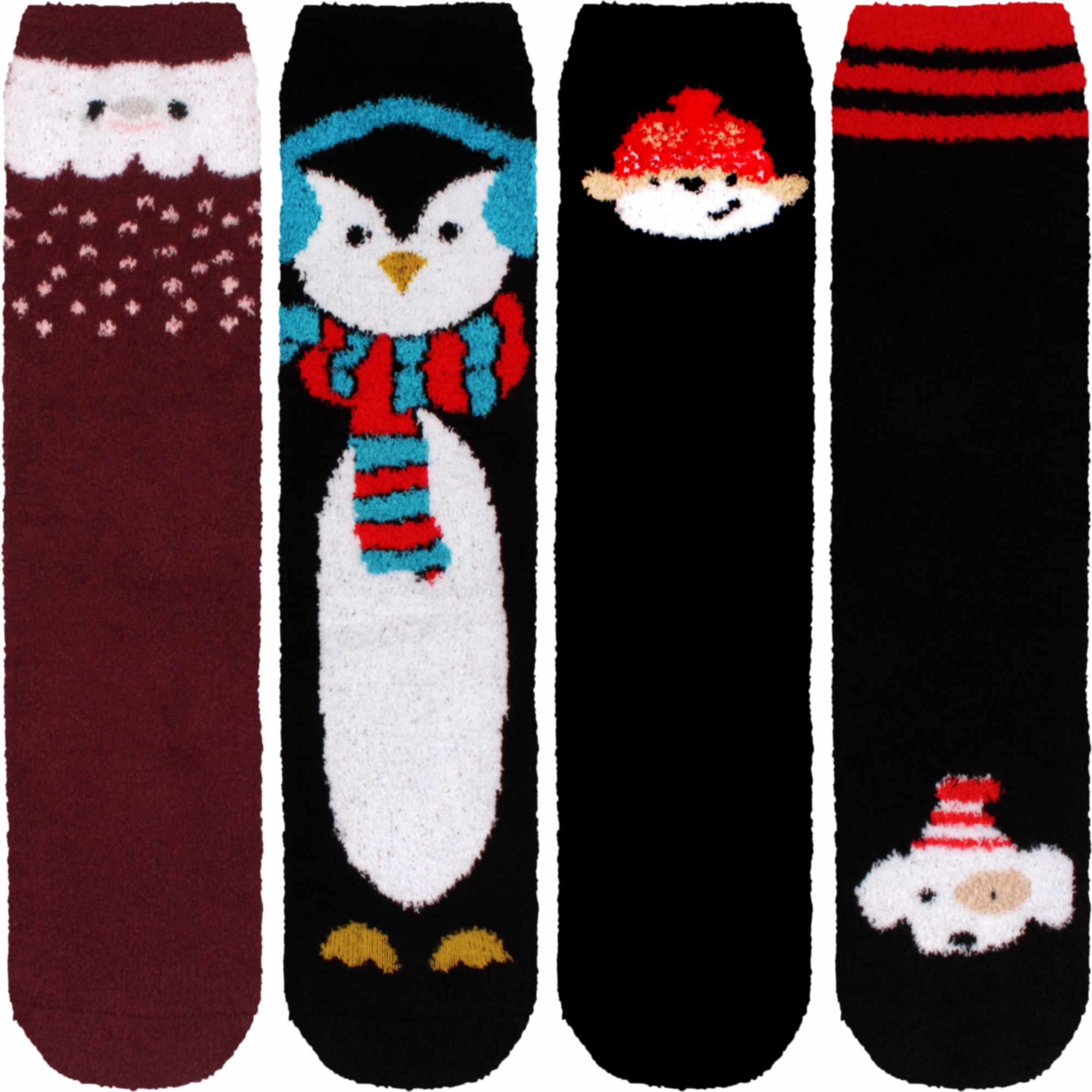 Women's Cute Fuzzy Warm Christmas Indoor Outdoor Cozy Crew Socks, Assortment Packs - Image 10