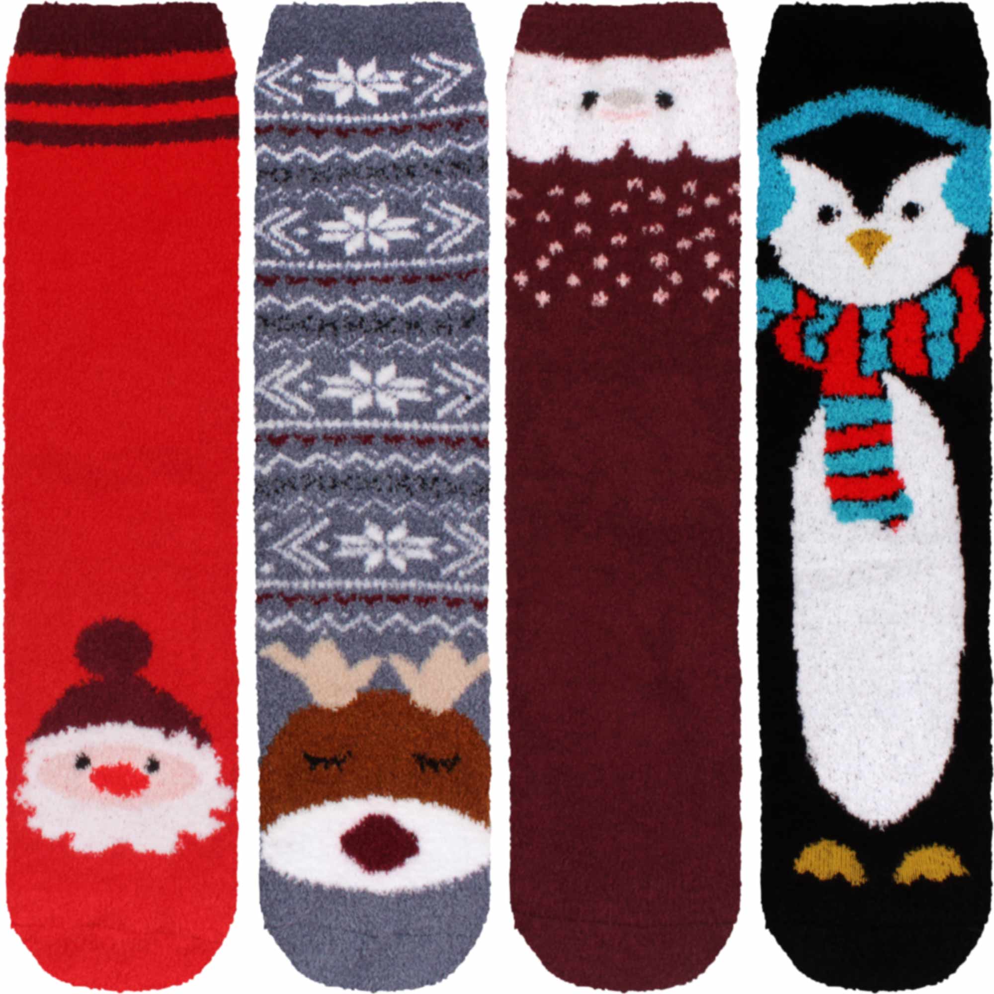 Women's Cute Fuzzy Warm Christmas Indoor Outdoor Cozy Crew Socks, Assortment Packs - Image 7