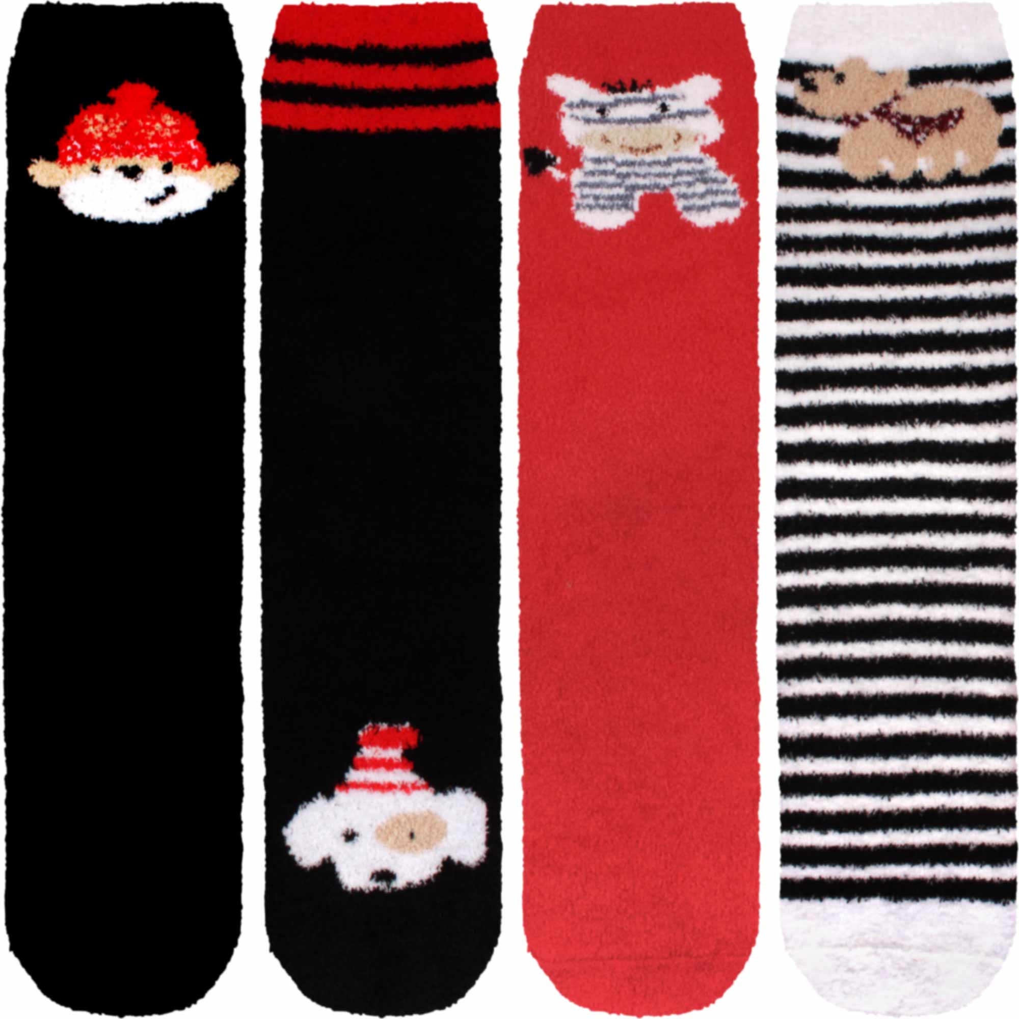 Women's Cute Fuzzy Warm Christmas Indoor Outdoor Cozy Crew Socks, Assortment Packs - Image 8