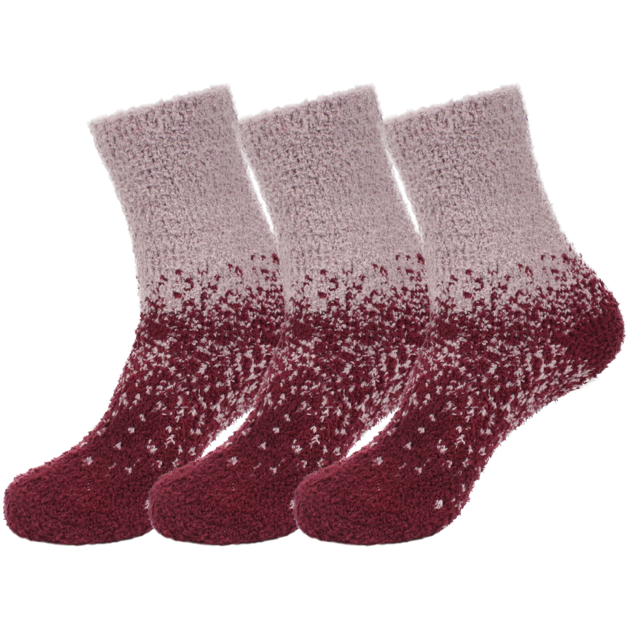 Women's Fuzzy Gradient Home Socks - 3 Pair - Image 10