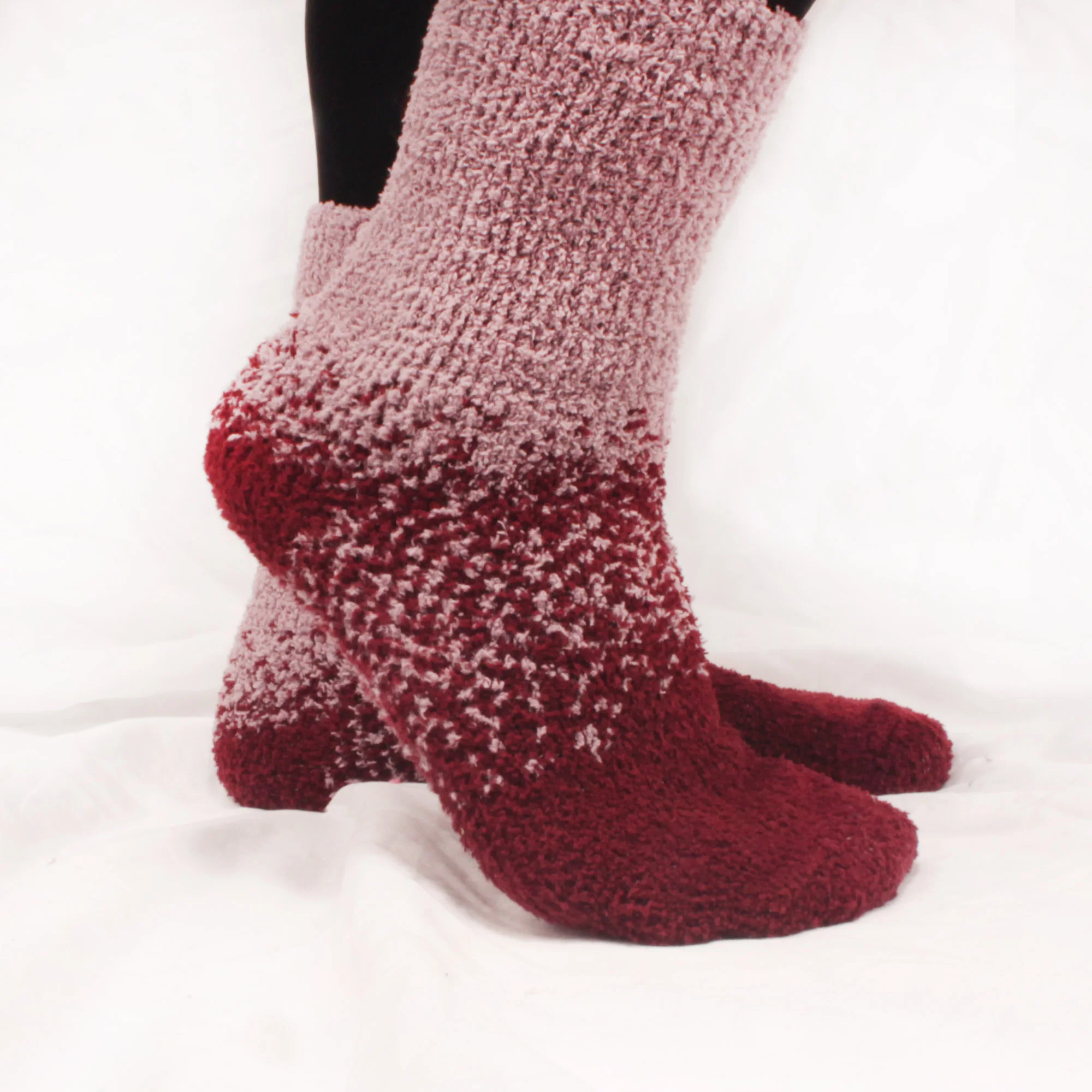 Women's Fuzzy Gradient Home Socks - 3 Pair - Image 2
