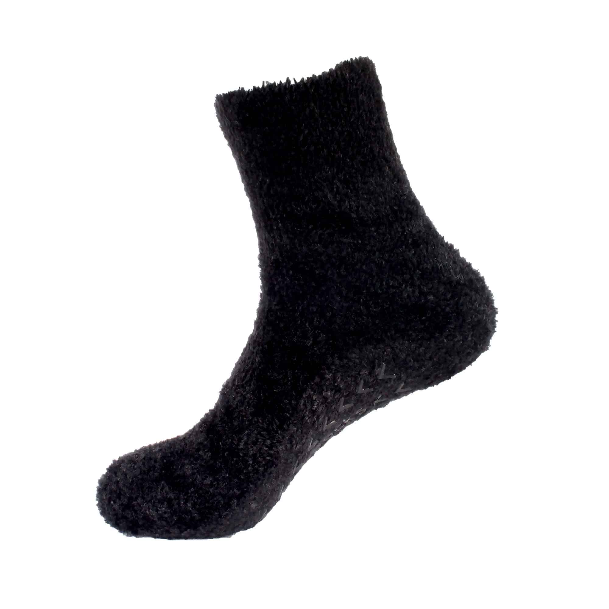 Women's Fuzzy Featherlight Socks with Grips - 4 Pairs - Image 10