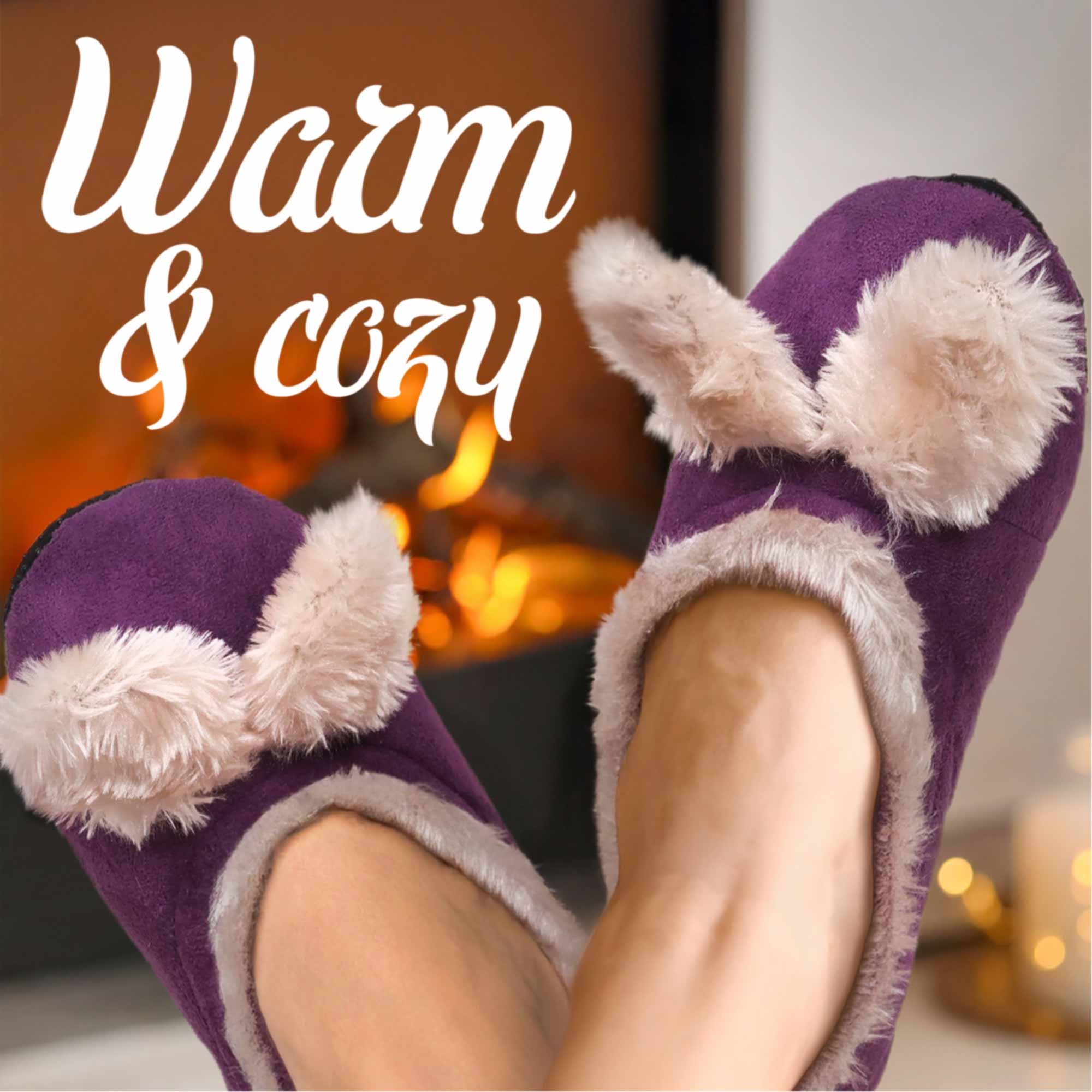 Women's Rabbit Pompom Slippers: Single Pairs - Image 8