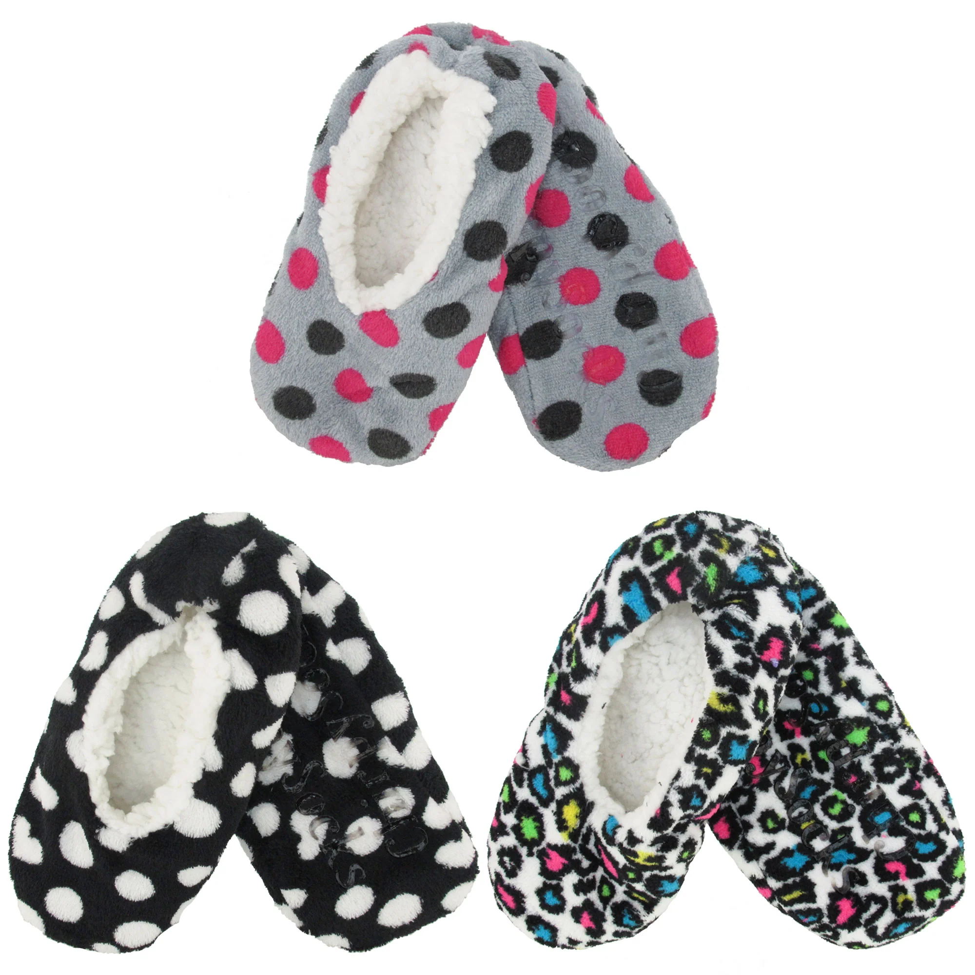 Women's Fuzzy Footies Non-Slip Lined Slippers - Image 5
