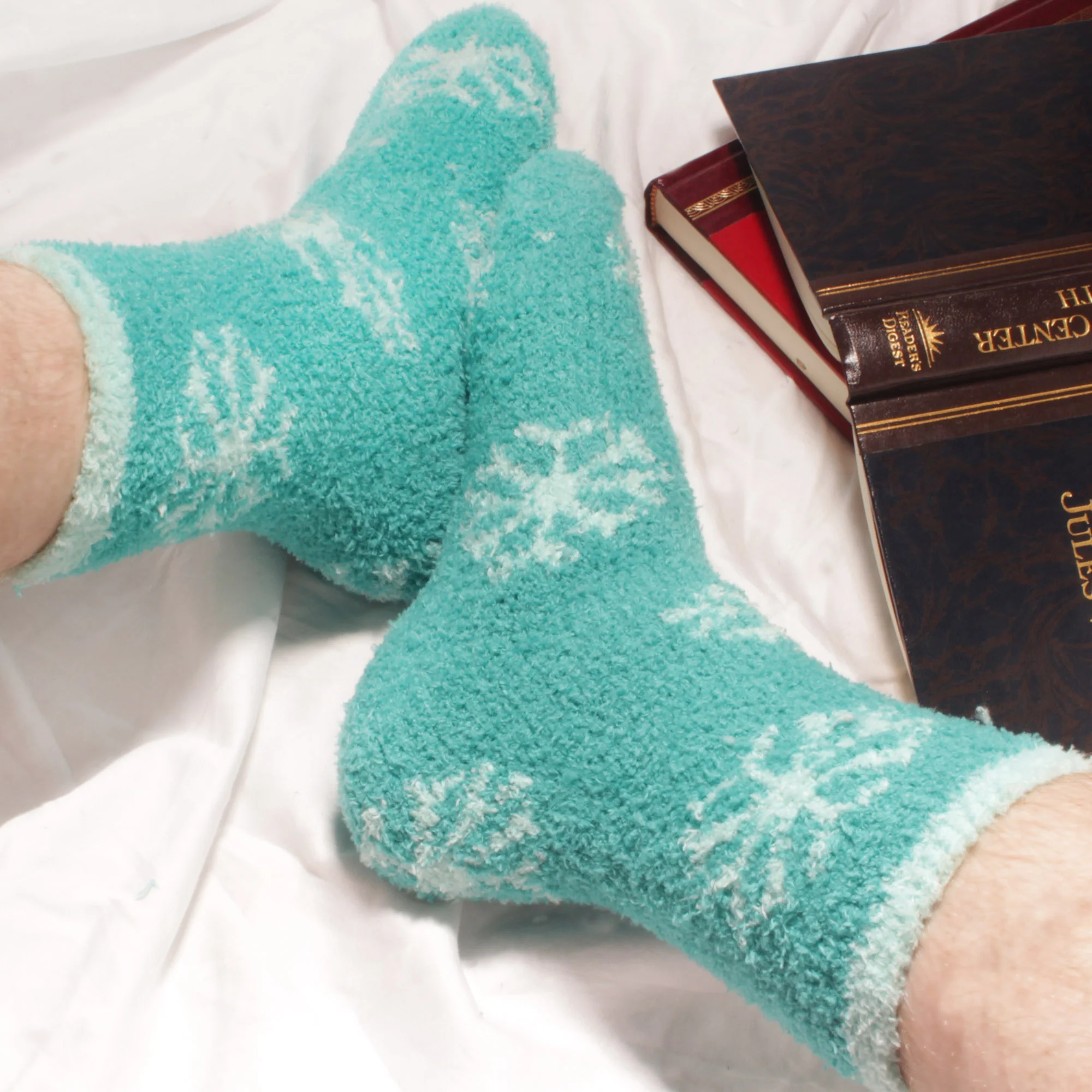 Women's Super Soft Warm Cozy Fuzzy Snowflake Home Socks - 6 Pairs - Image 5