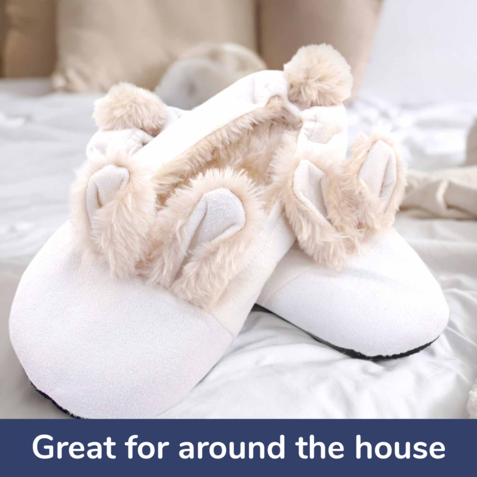 Women's Rabbit Pompom Slippers: Assortments - Image 10