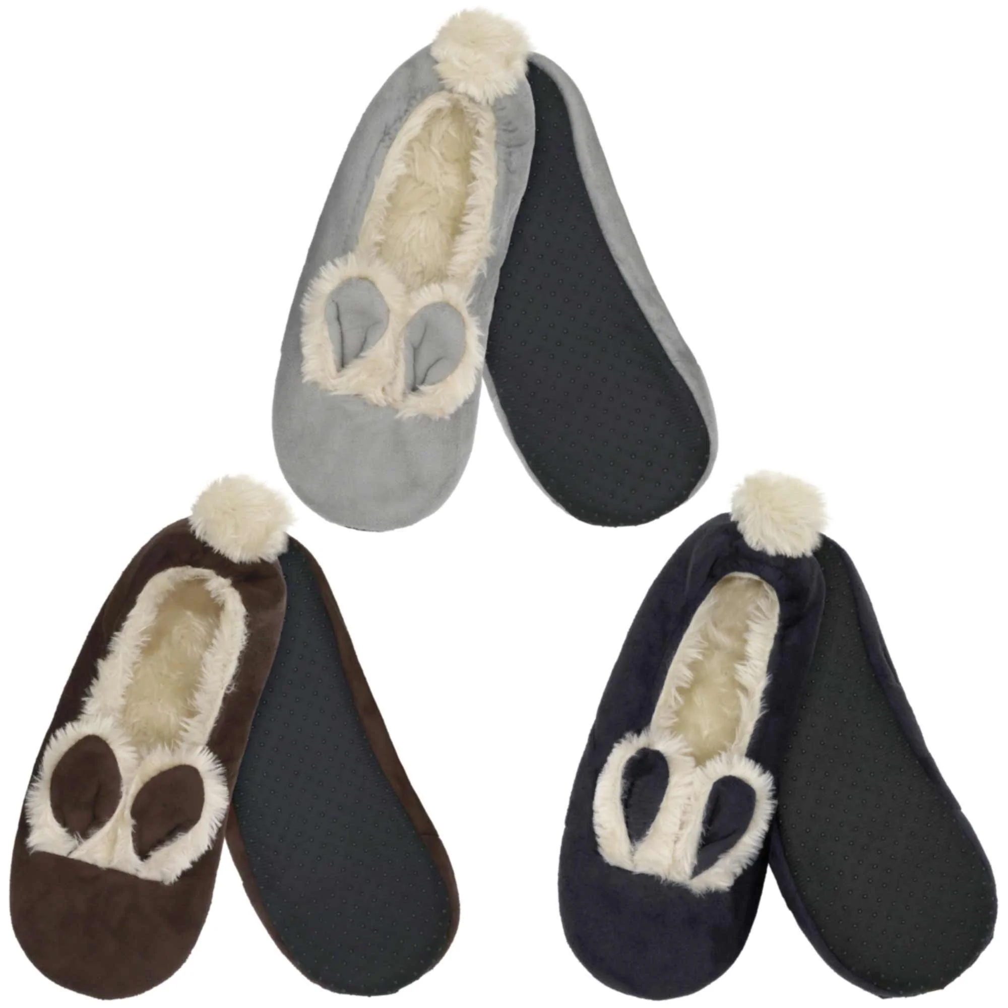 Women's Rabbit Pompom Slippers: Assortments - Image 13