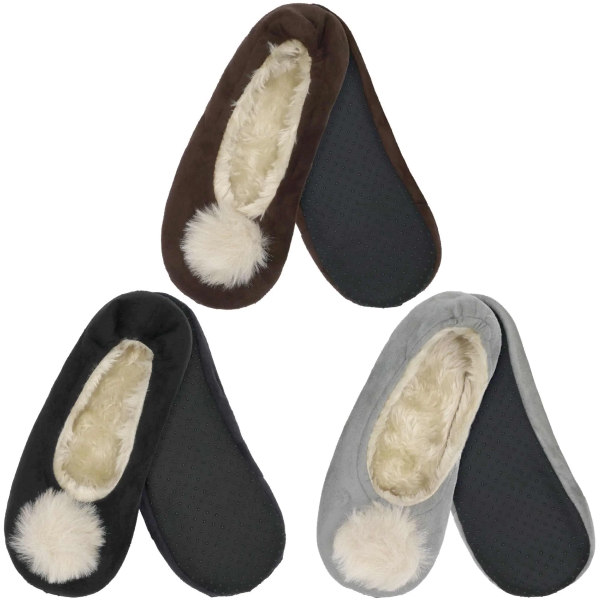 Women's Rabbit Pompom Slippers: Assortments - Image 15