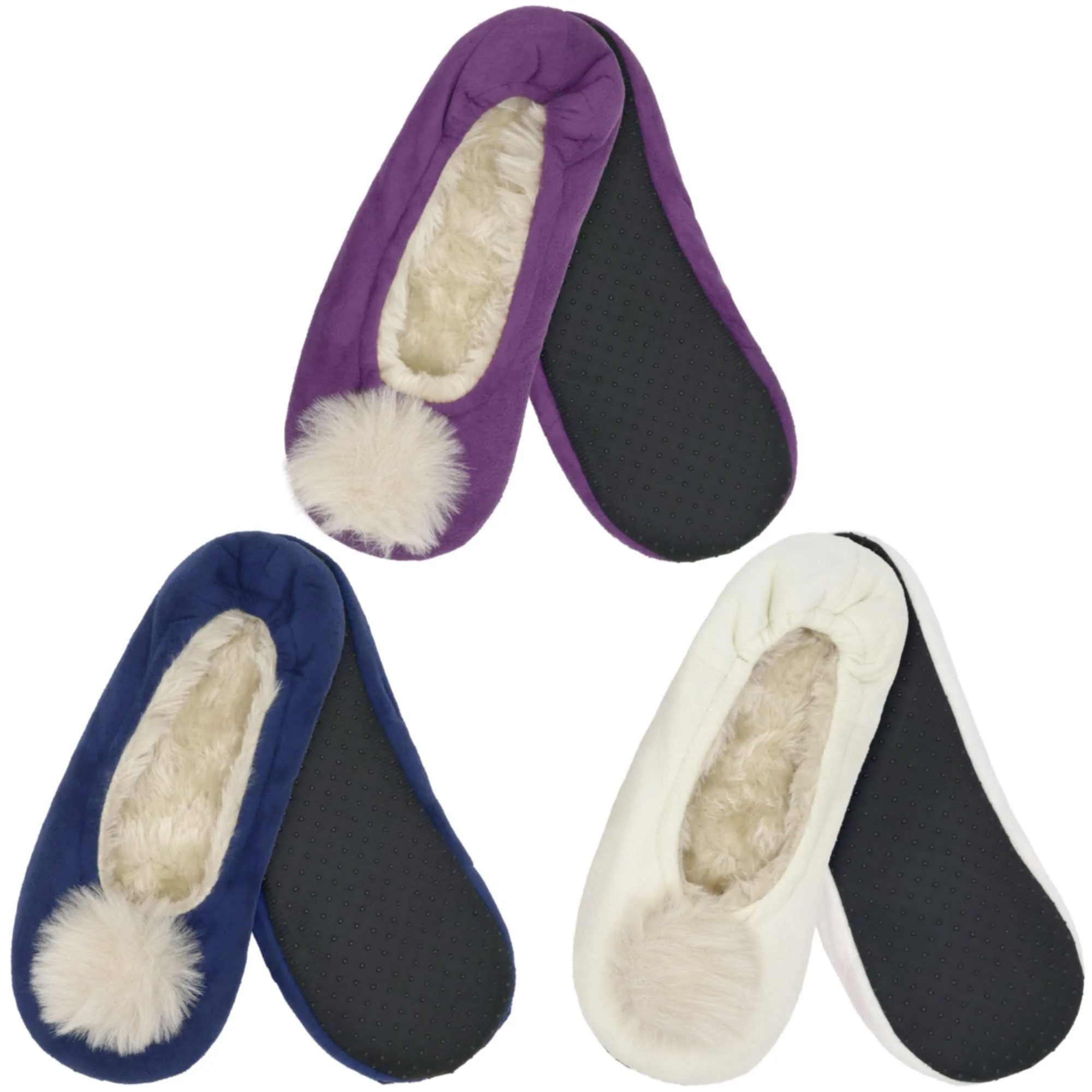 Women's Rabbit Pompom Slippers: Assortments - Image 16