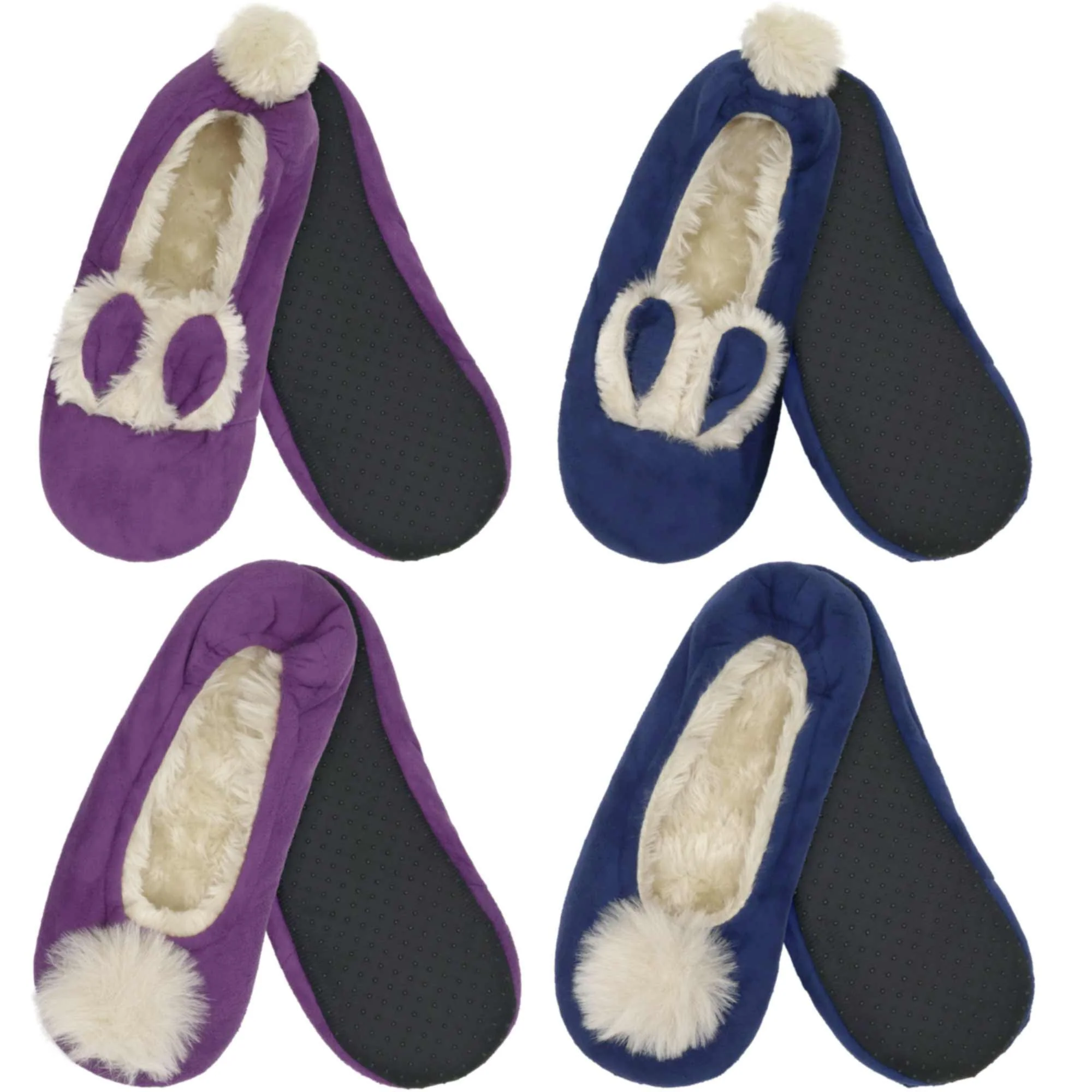 Women's Rabbit Pompom Slippers: Assortments - Image 19