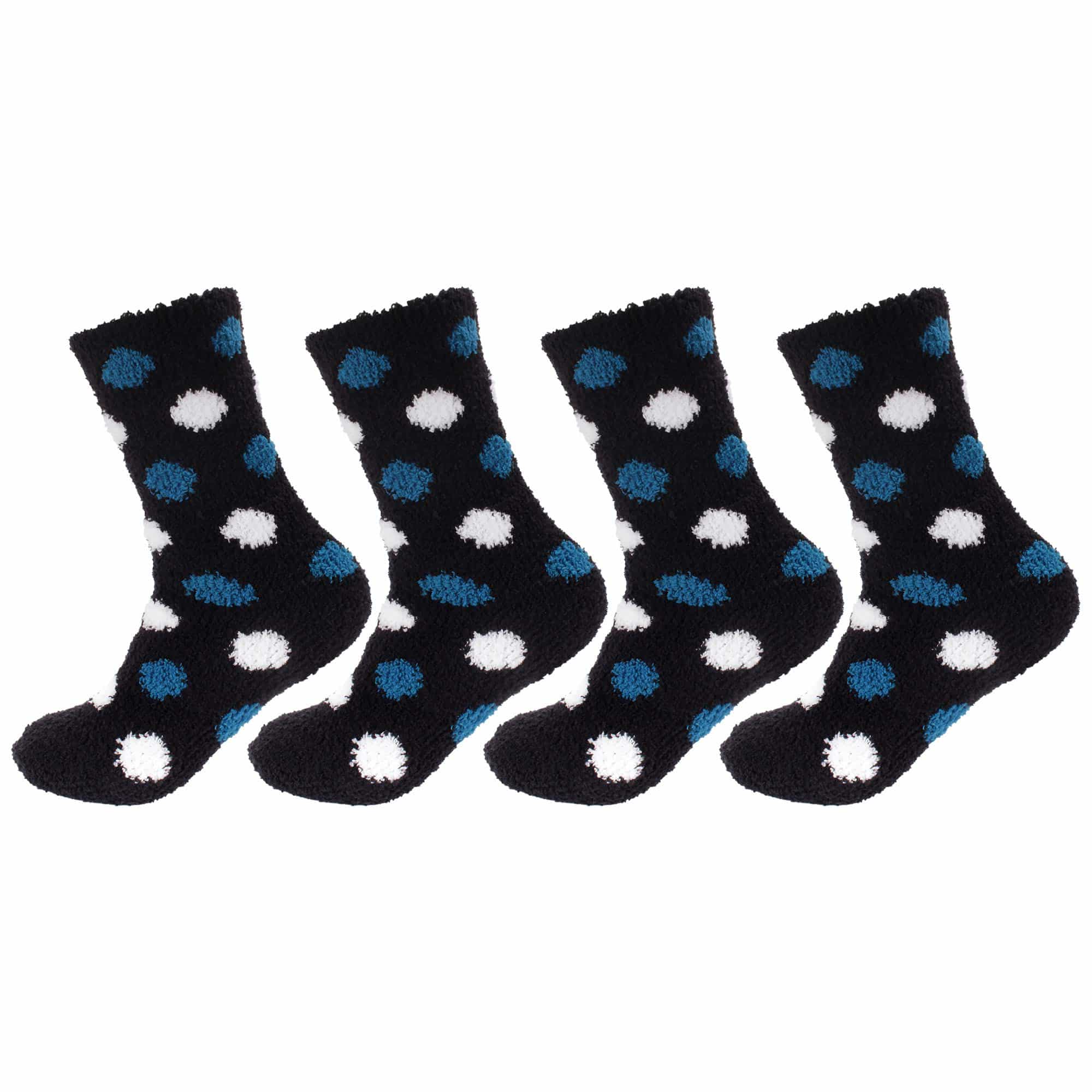 Women's Soft and Cozy Fuzzy Assorted Crew Socks - 4 Pair - Image 17