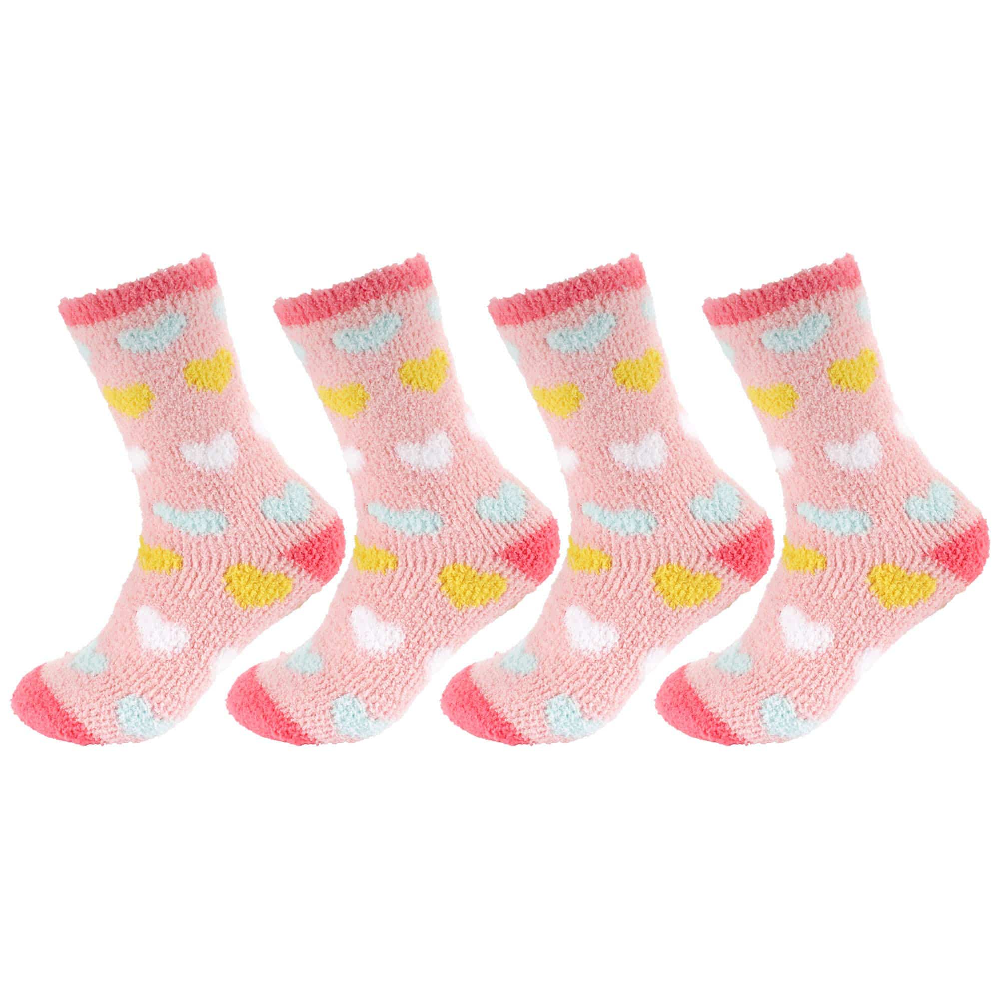 Women's Soft and Cozy Fuzzy Assorted Crew Socks - 4 Pair - Image 26