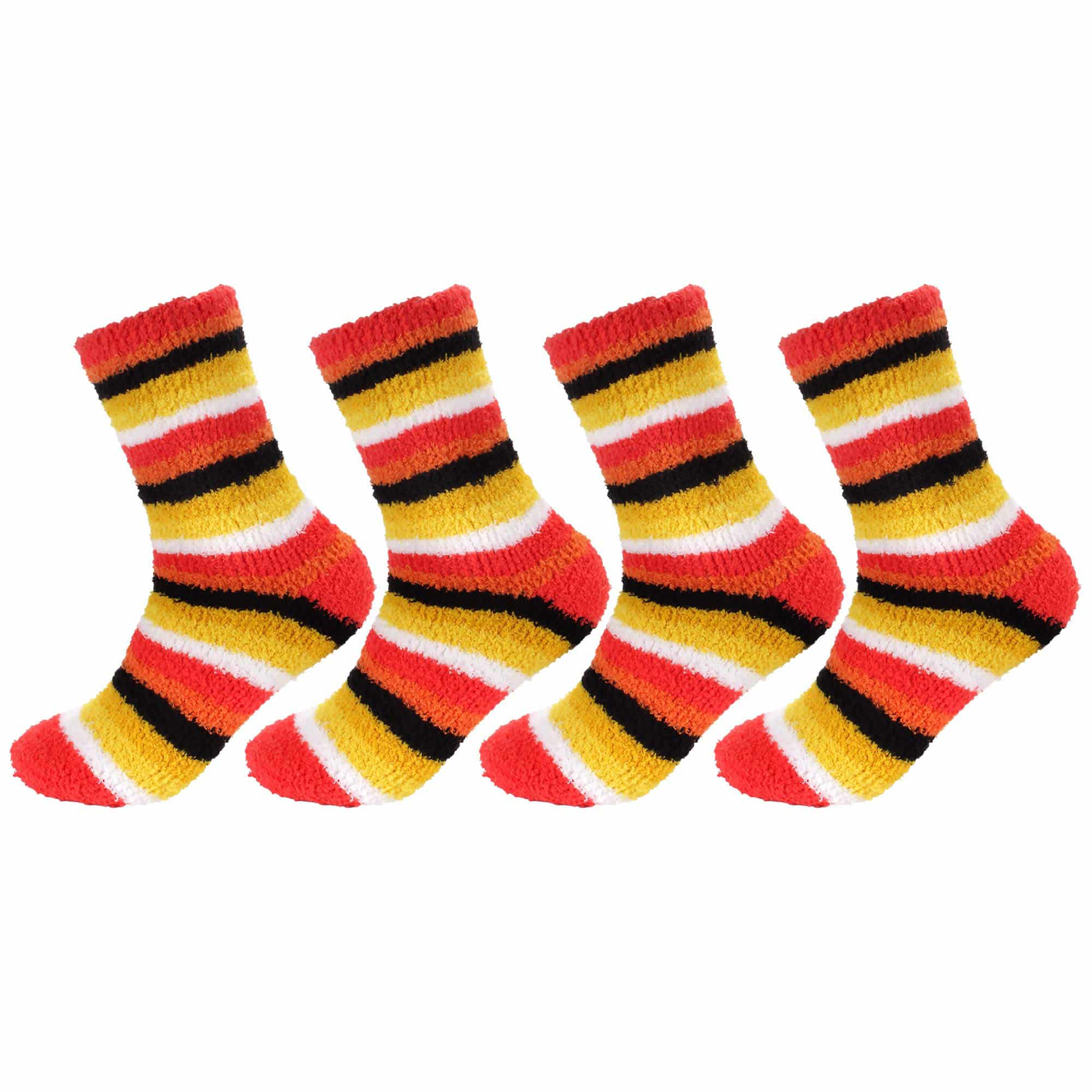 Women's Soft and Cozy Fuzzy Assorted Crew Socks - 4 Pair - Image 37
