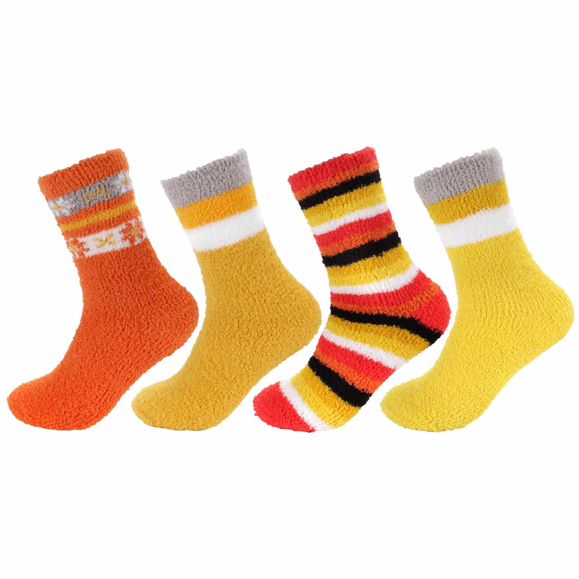 Women's Soft and Cozy Fuzzy Assorted Crew Socks - 4 Pair - Image 38