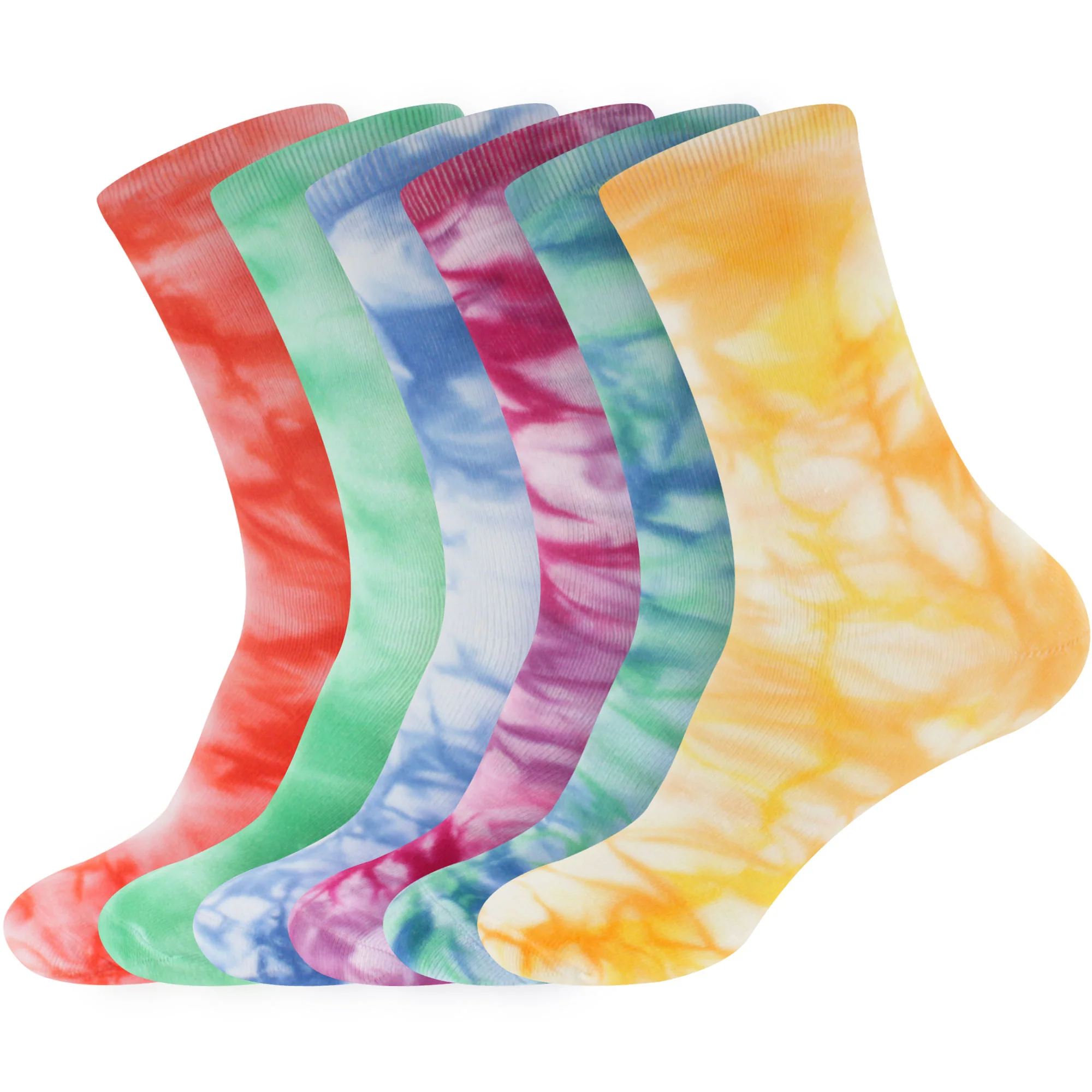 Women's Bamboo Tie Dye Crew Socks: 2 Pairs