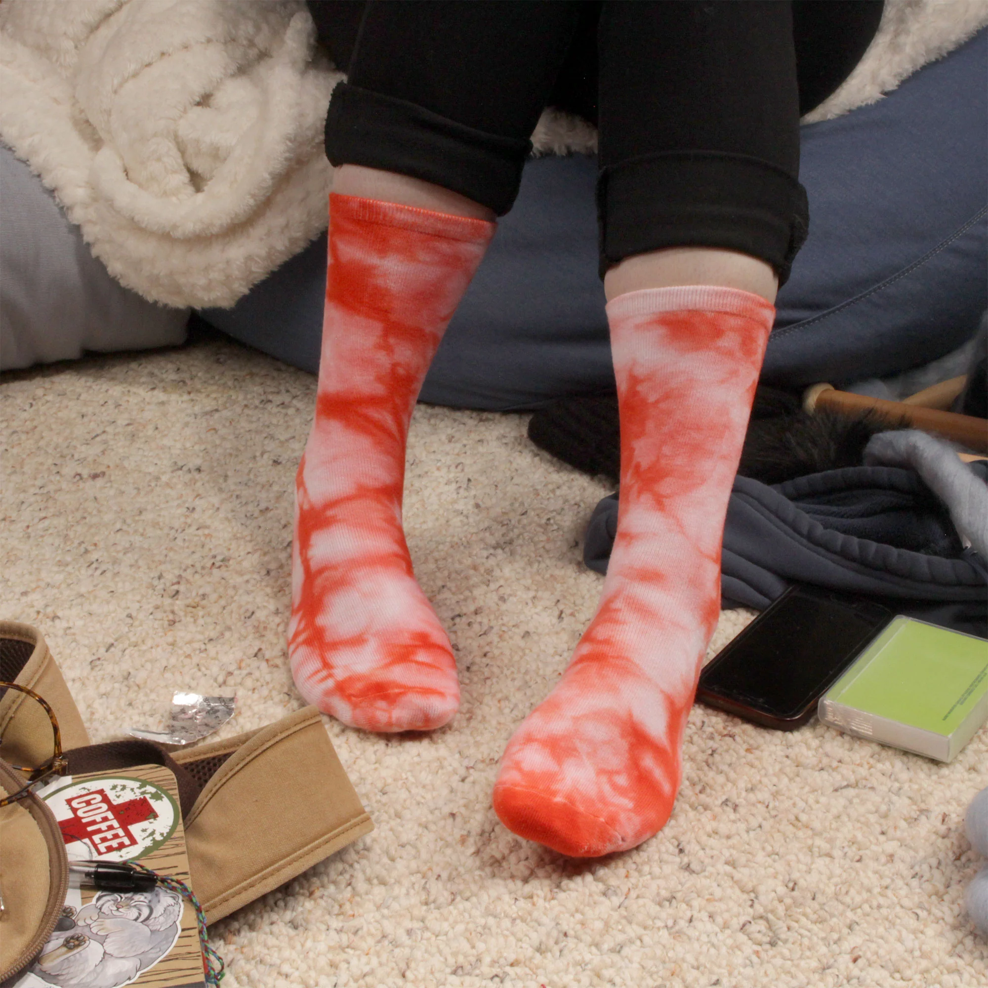 Women's Bamboo Tie Dye Crew Socks: 2 Pairs - Image 4