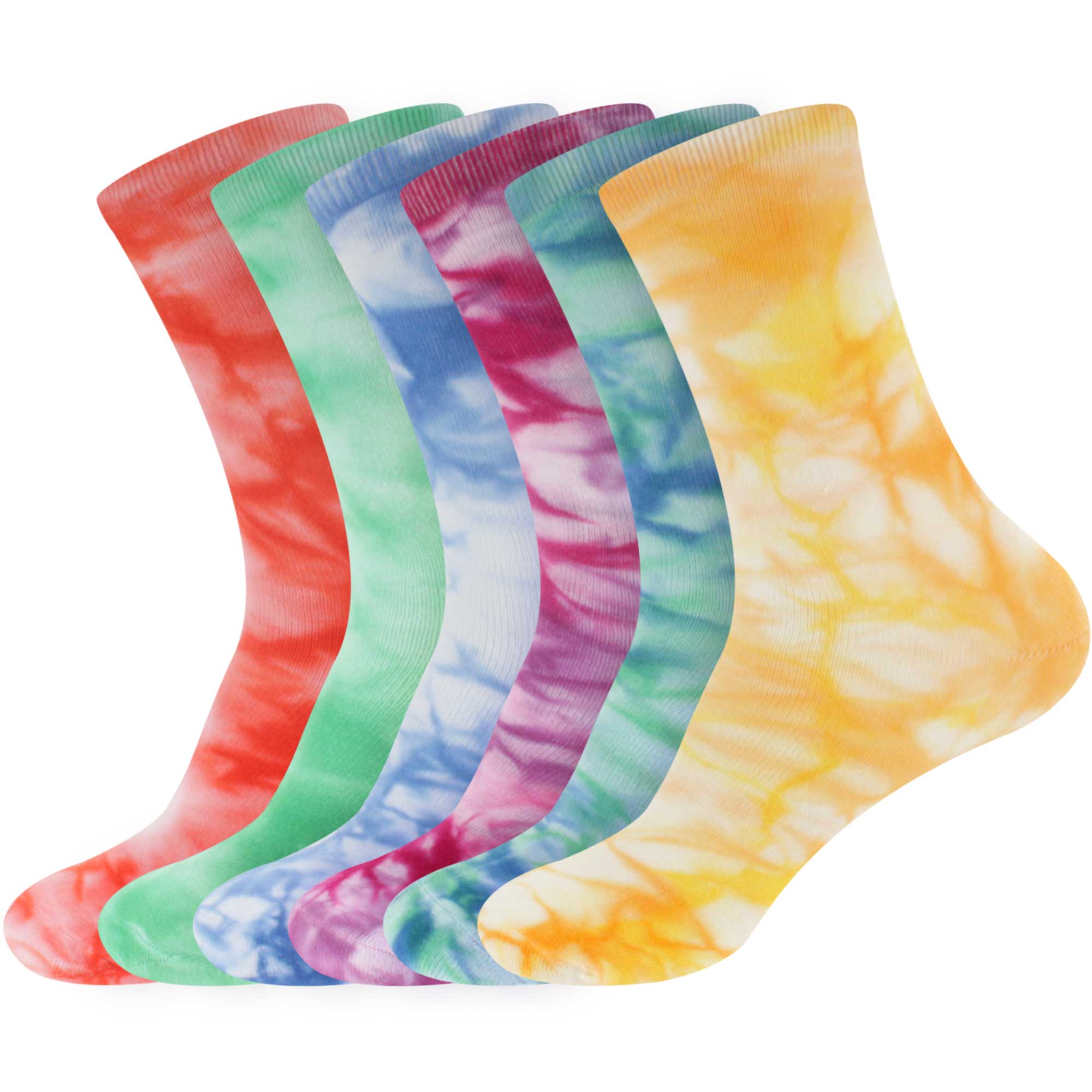 Women's Bamboo Tie Dye Crew Socks: 2 Pairs - Image 7