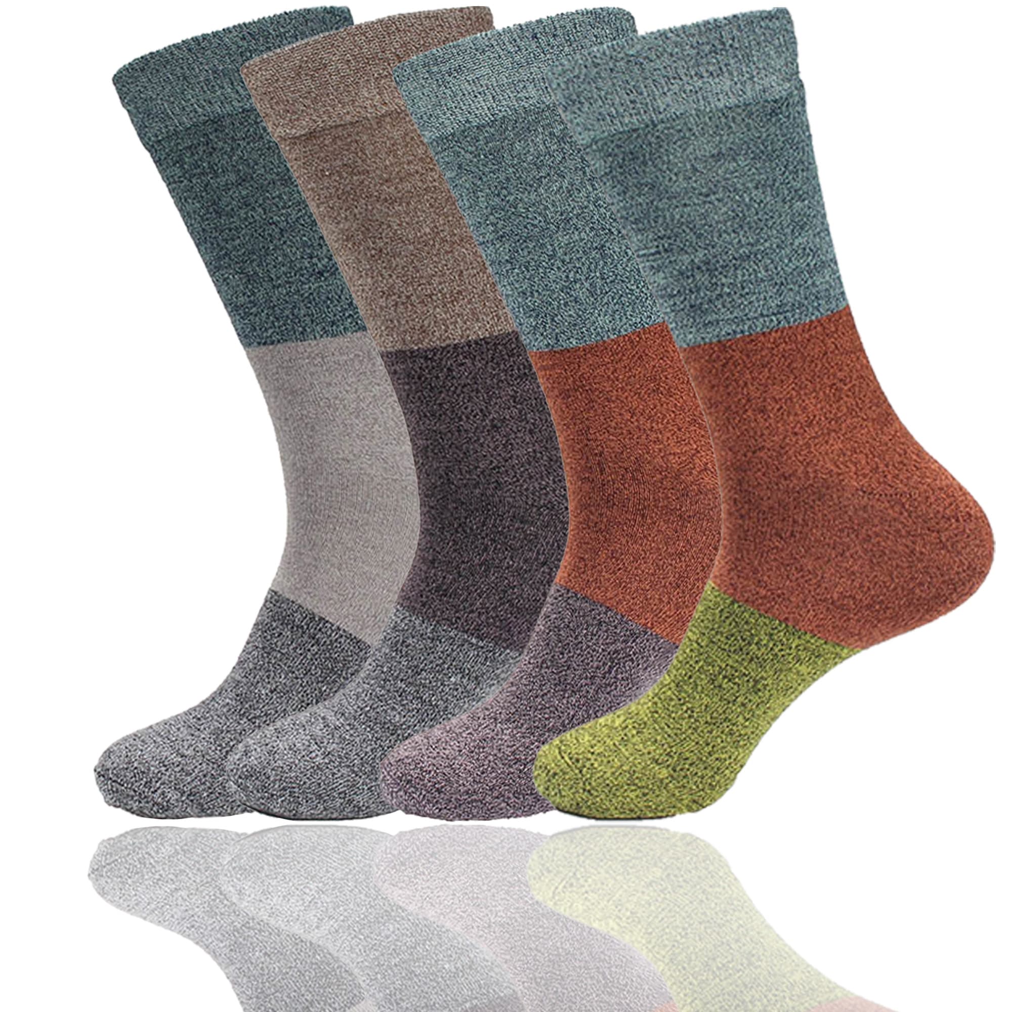 Women's Bamboo Vintage Casual Crew 3 Color Stripe Socks - Image 18