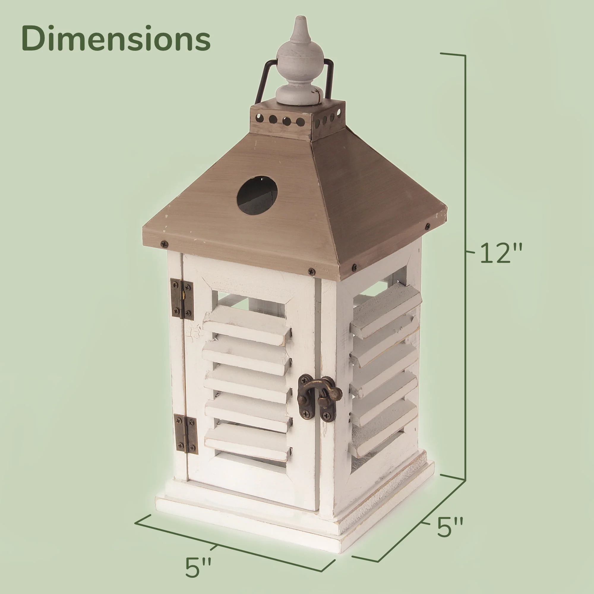 Rustic Wood Lantern - Image 4