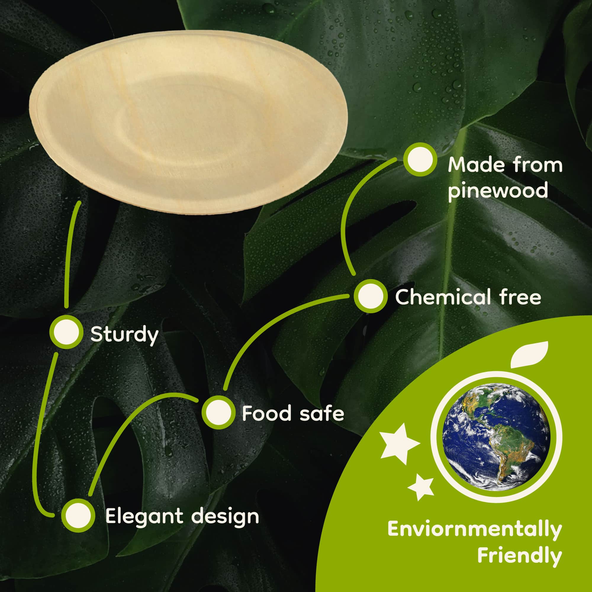 Wood Round Plates - Image 6